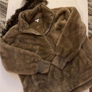 Love Tree Taupe Fleece Jacket